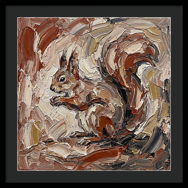 Squirrel In Palette Knife Style