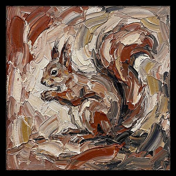 Squirrel In Palette Knife Style