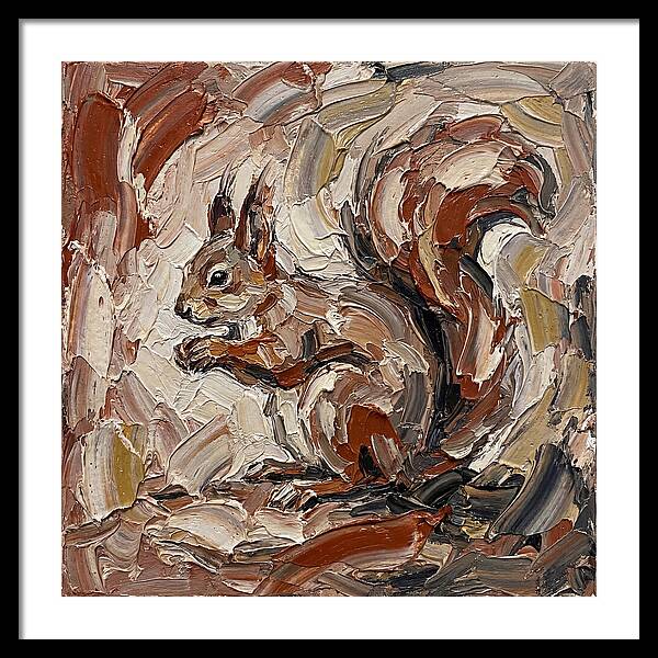 Squirrel In Palette Knife Style
