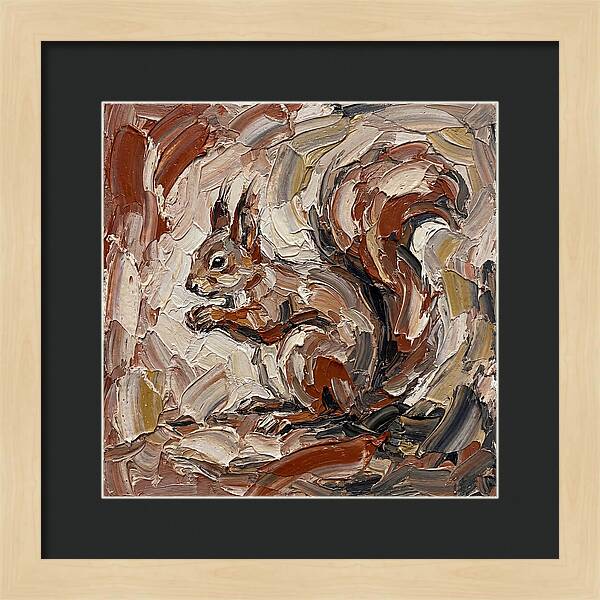 Squirrel In Palette Knife Style