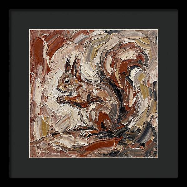 Squirrel In Palette Knife Style