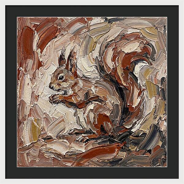 Squirrel In Palette Knife Style