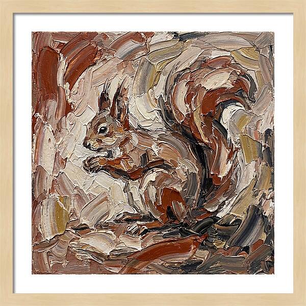 Squirrel In Palette Knife Style