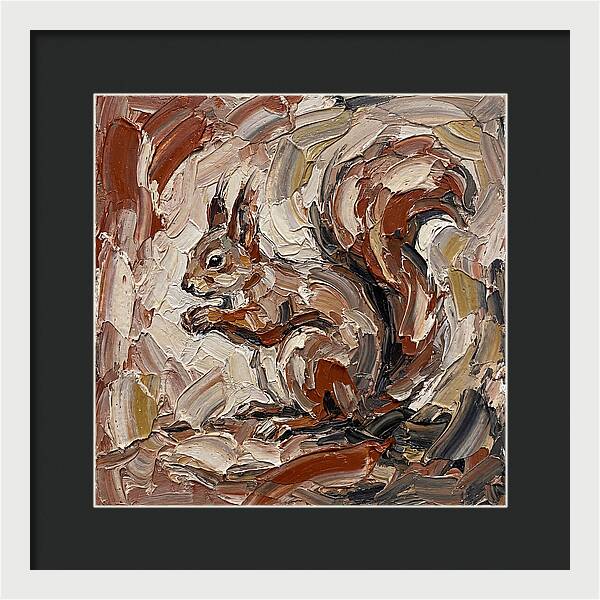 Squirrel In Palette Knife Style