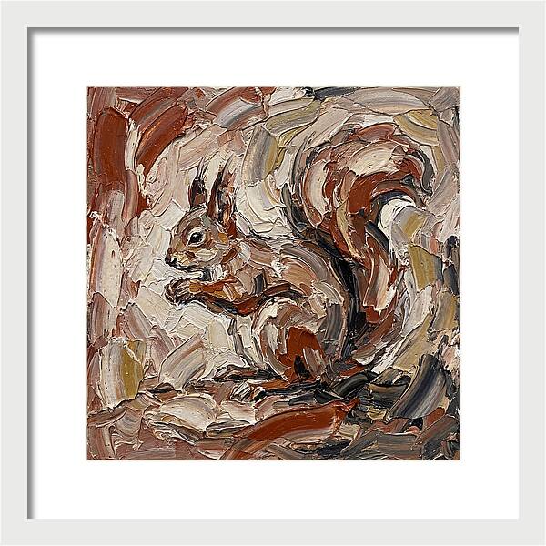 Squirrel In Palette Knife Style