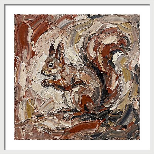 Squirrel In Palette Knife Style