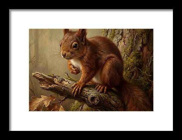 Squirrel Perched On A Branch