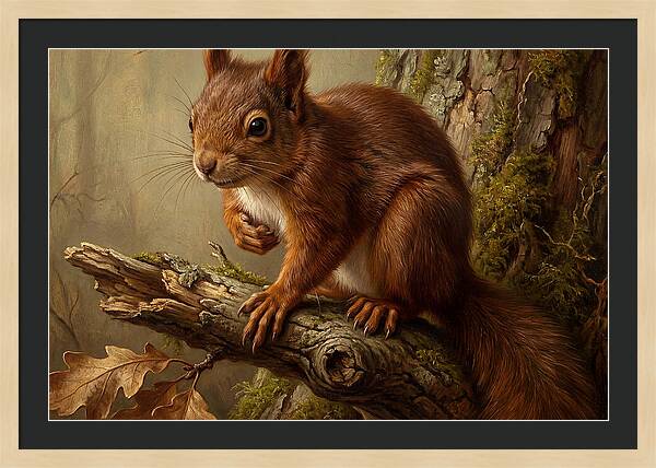 Squirrel Perched On A Branch
