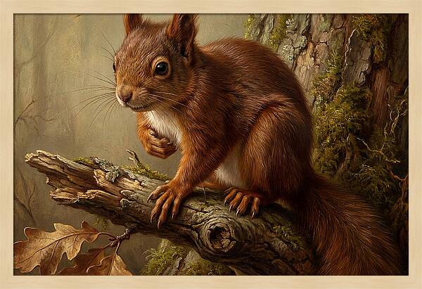 Squirrel Perched On A Branch