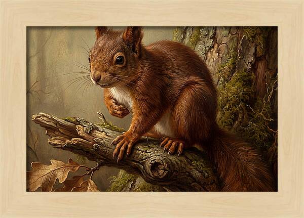 Squirrel Perched On A Branch