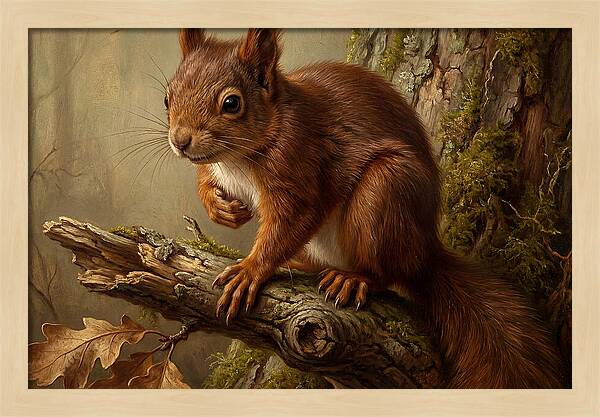 Squirrel Perched On A Branch