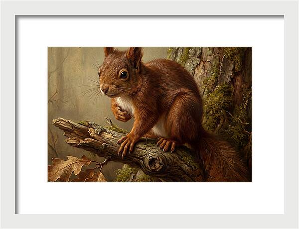 Squirrel Perched On A Branch