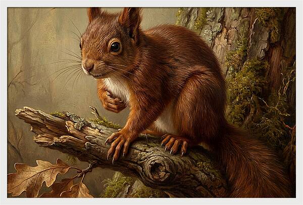 Squirrel Perched On A Branch