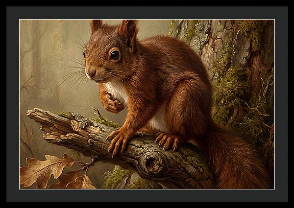Squirrel Perched On A Branch