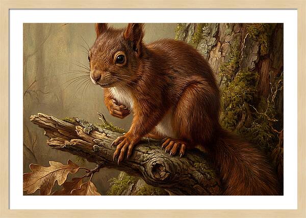 Squirrel Perched On A Branch