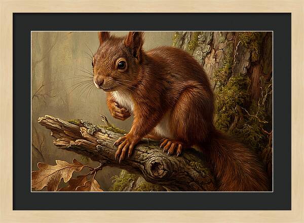 Squirrel Perched On A Branch
