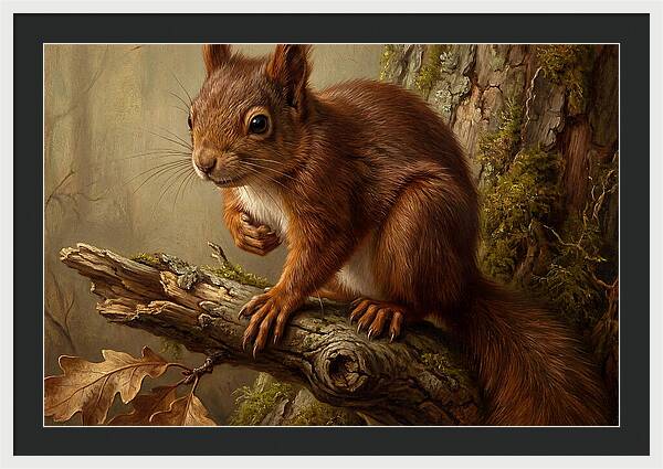 Squirrel Perched On A Branch