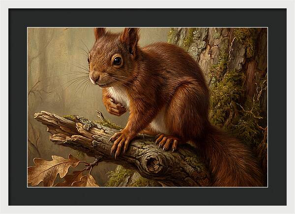 Squirrel Perched On A Branch