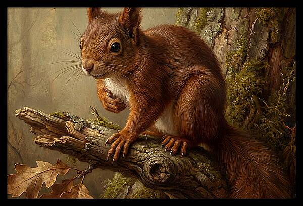 Squirrel Perched On A Branch