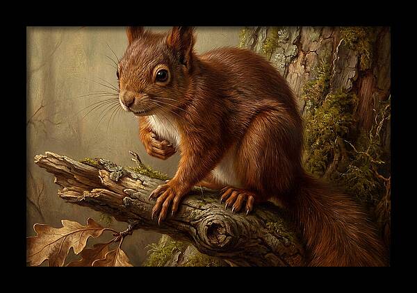 Squirrel Perched On A Branch