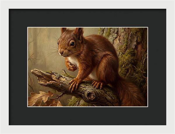 Squirrel Perched On A Branch