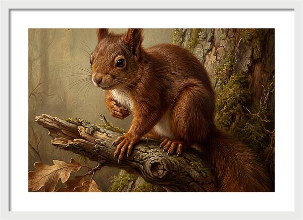 Squirrel Perched On A Branch