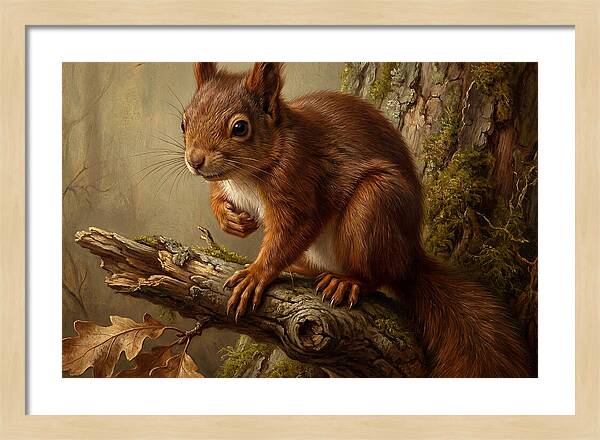 Squirrel Perched On A Branch