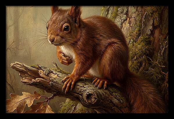 Squirrel Perched On A Branch