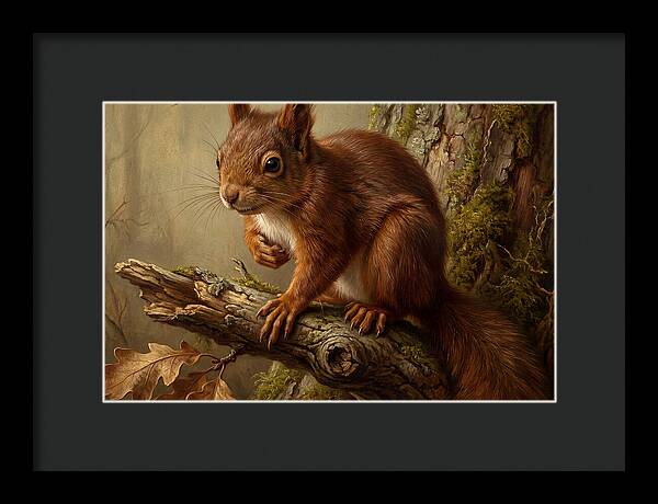 Squirrel Perched On A Branch