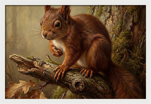 Squirrel Perched On A Branch