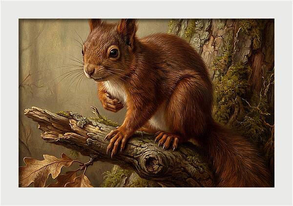 Squirrel Perched On A Branch