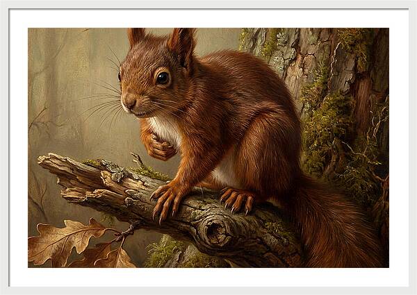 Squirrel Perched On A Branch