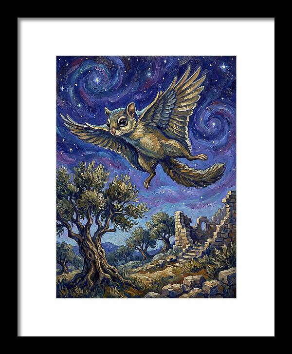 Squirrel Soaring Through The Air