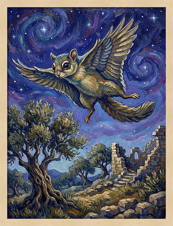 Squirrel Soaring Through The Air
