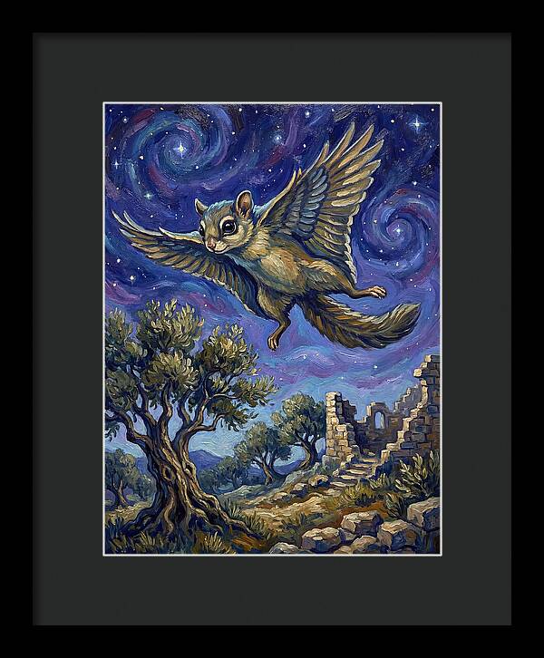 Squirrel Soaring Through The Air
