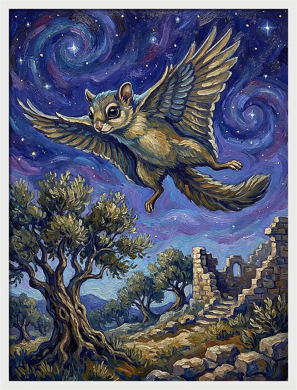 Squirrel Soaring Through The Air
