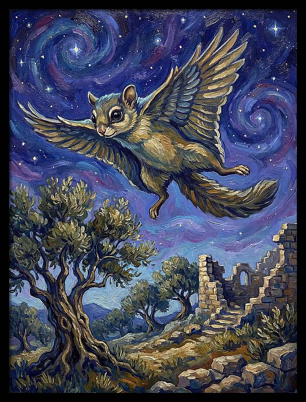 Squirrel Soaring Through The Air