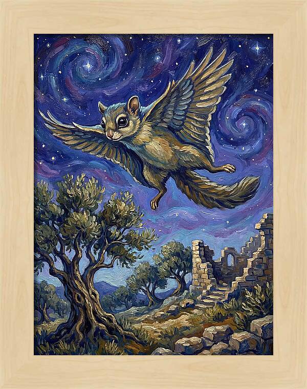 Squirrel Soaring Through The Air