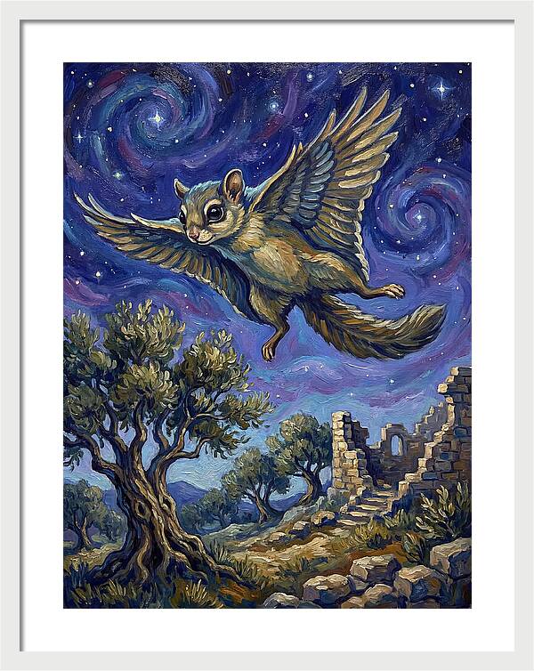 Squirrel Soaring Through The Air