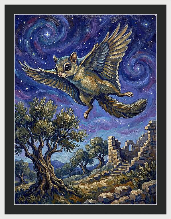 Squirrel Soaring Through The Air