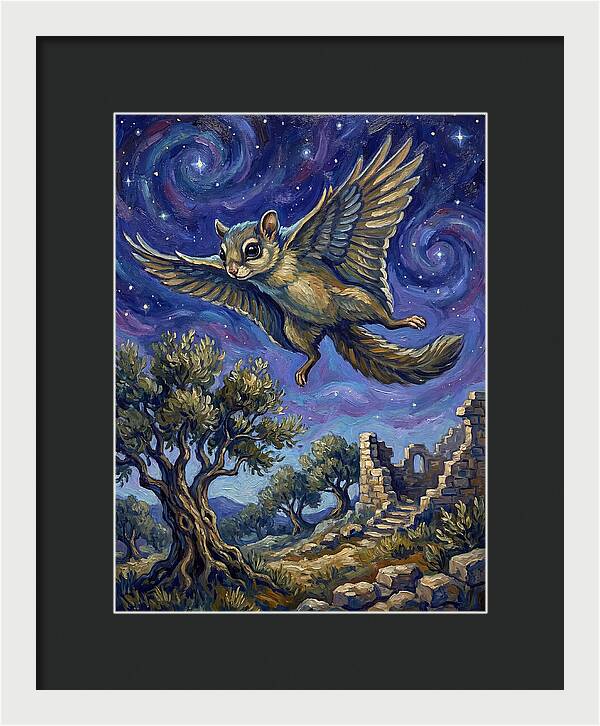 Squirrel Soaring Through The Air