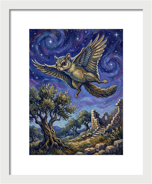 Squirrel Soaring Through The Air