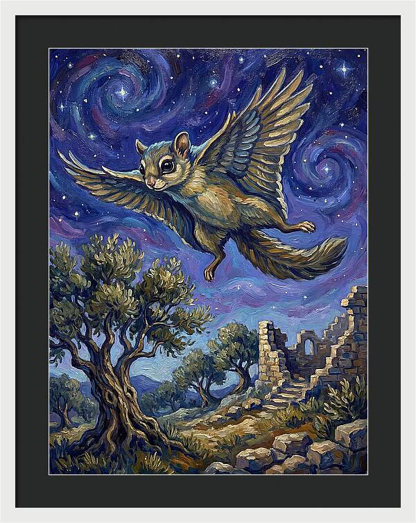 Squirrel Soaring Through The Air