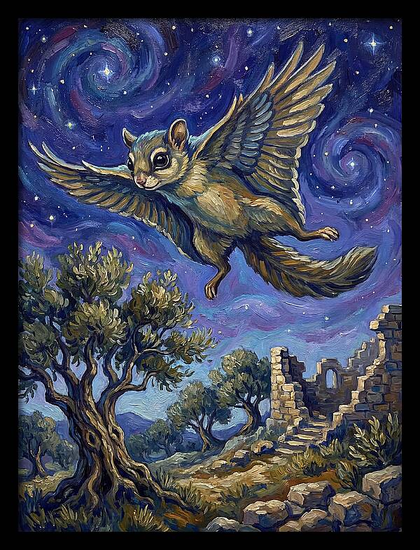 Squirrel Soaring Through The Air