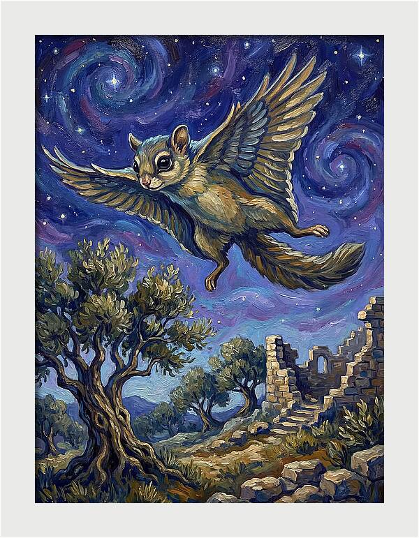 Squirrel Soaring Through The Air
