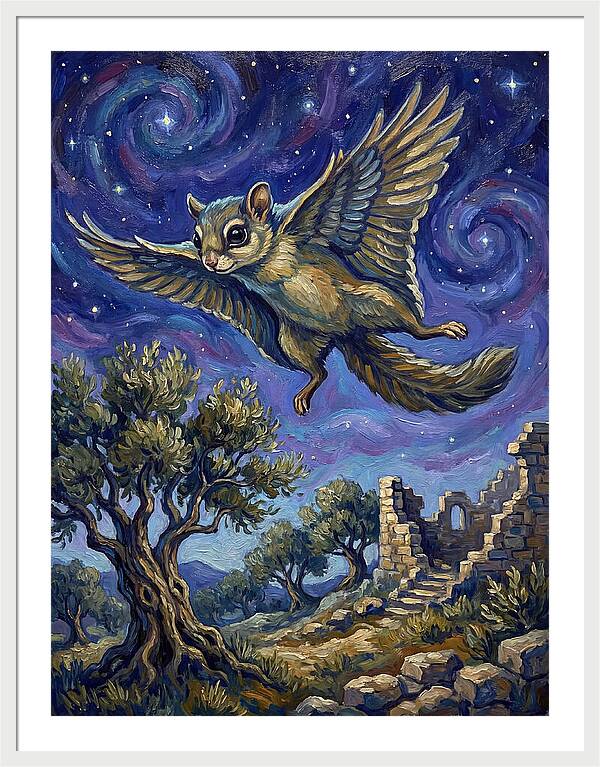 Squirrel Soaring Through The Air