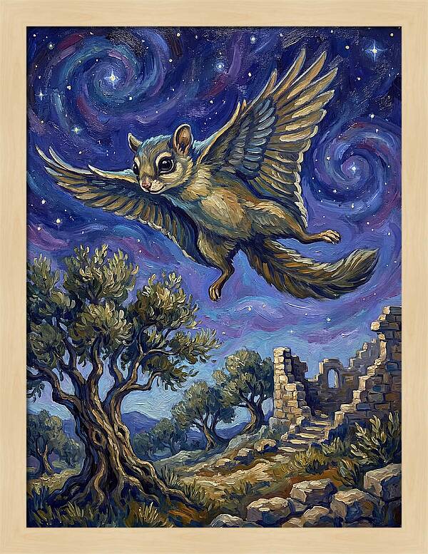 Squirrel Soaring Through The Air