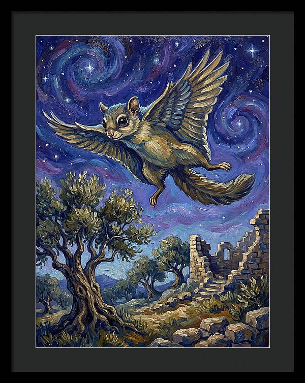 Squirrel Soaring Through The Air