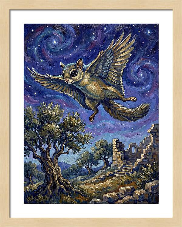 Squirrel Soaring Through The Air