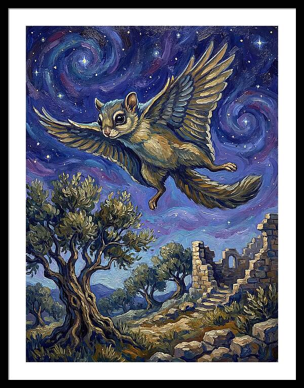 Squirrel Soaring Through The Air